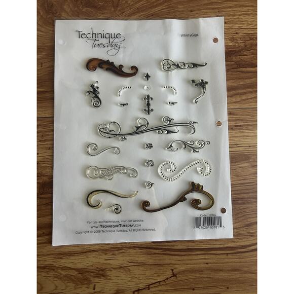 Autumn Leaves Clear Stamps Flourishes v2 Rhonna Farrer Technique Tuesday WhirlyG - Picture 5 of 16